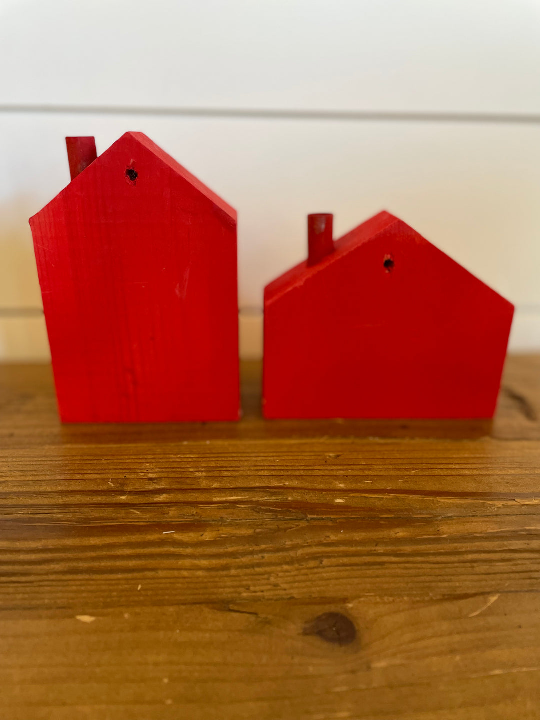 Wooden Red House Ornament
