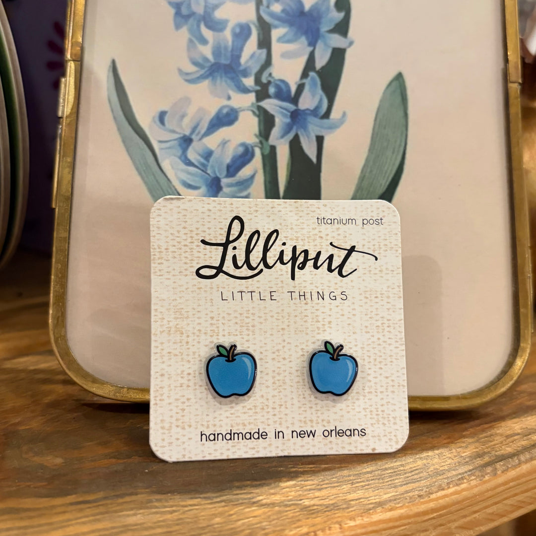 Blue Apple Earrings