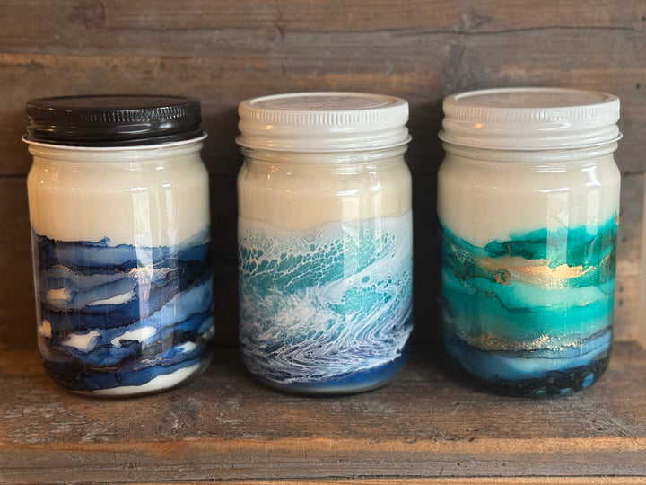 Ocean Scene Mason Jar Candle