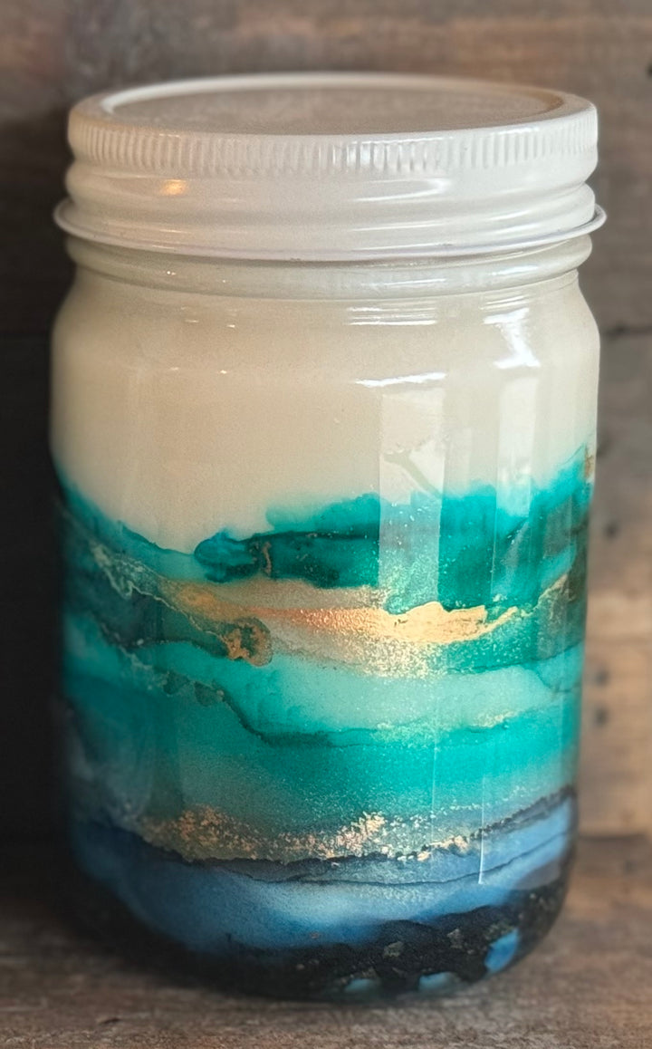 Ocean Scene Mason Jar Candle