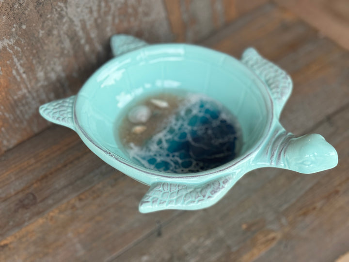 Turtle-Shaped Trinket Dish (5.5"x7") - Two Colors Available