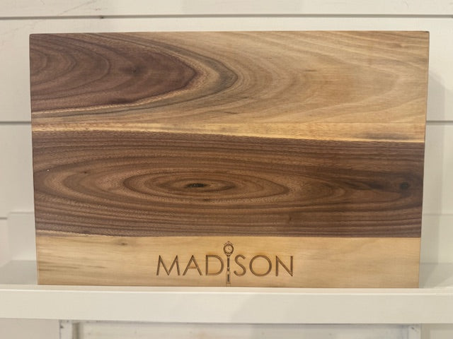 Laser-Engraved Walnut Cutting Boards - Locally Made (Various Styles)