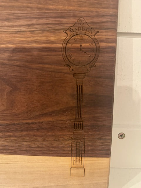 Laser-Engraved Walnut Cutting Boards - Locally Made (Various Styles)