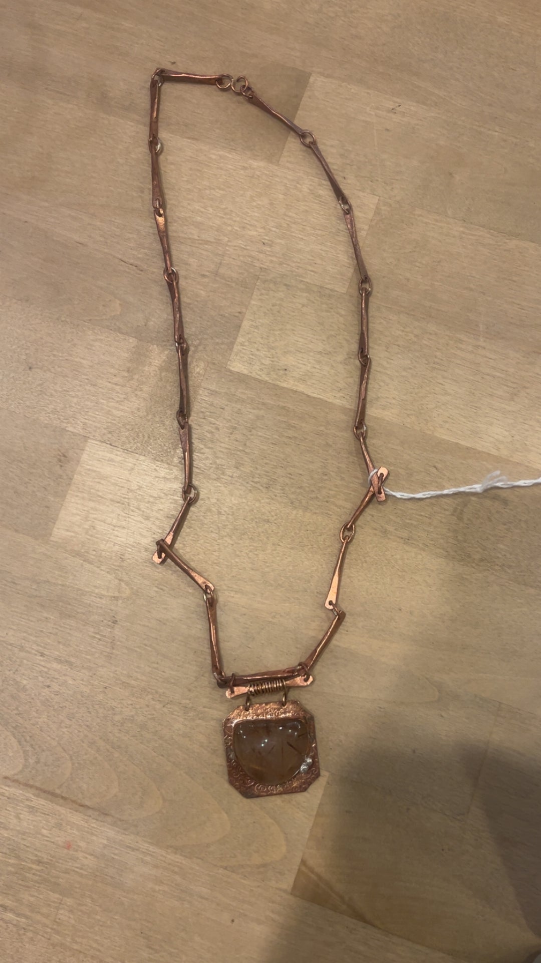 Copper/ Rutile Stone Pendant Becky R.