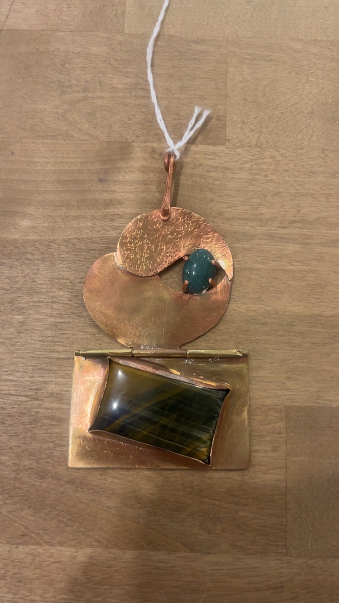 Copper/Brass Swing Pendant by Becky R.