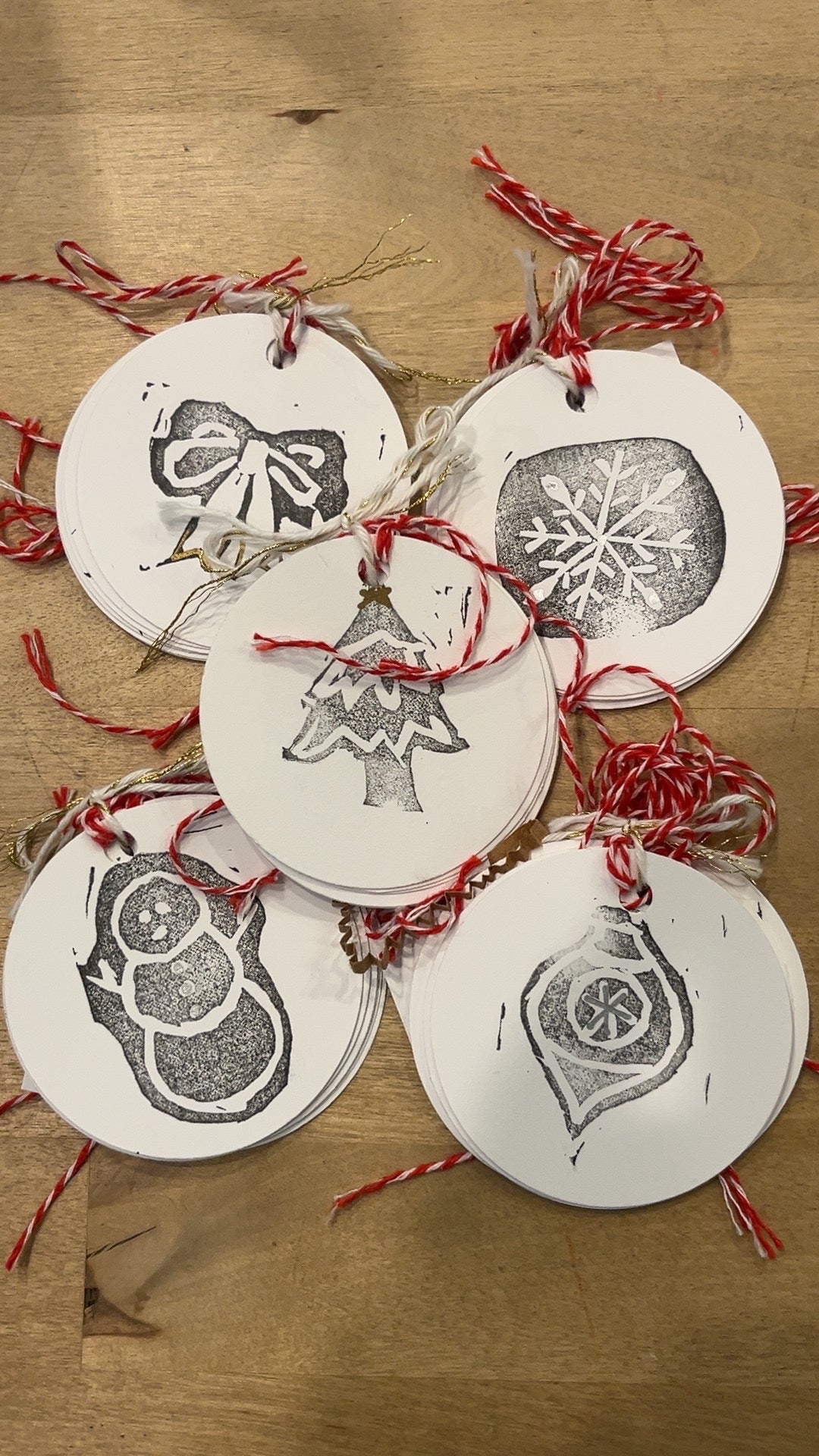 Block Print Gift Tags (sets of 8)