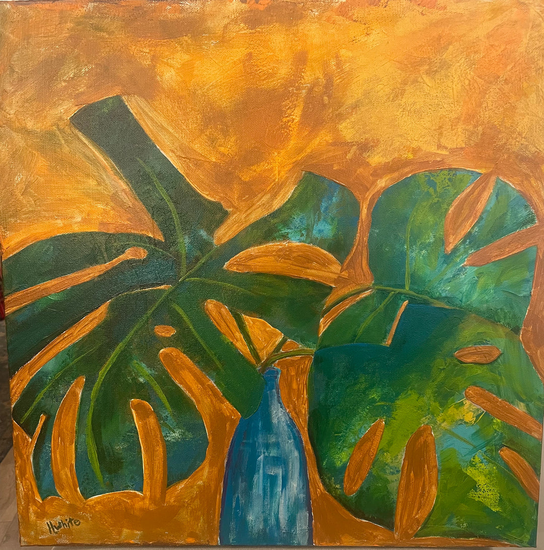 Monstera - 20"x20" Acrylic on Canvas