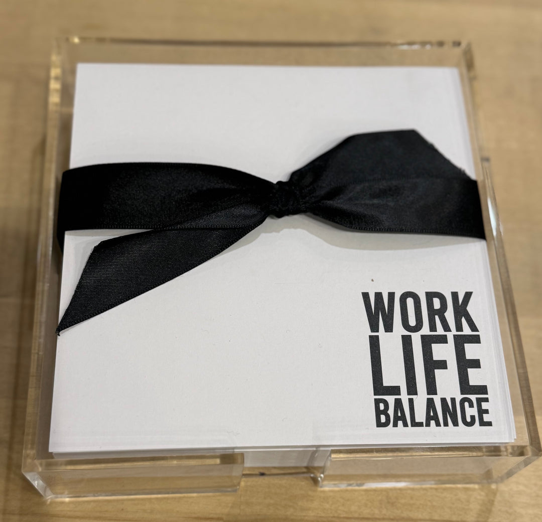 Acrylic Stationery Holder w/engraving and heavy duty note cards