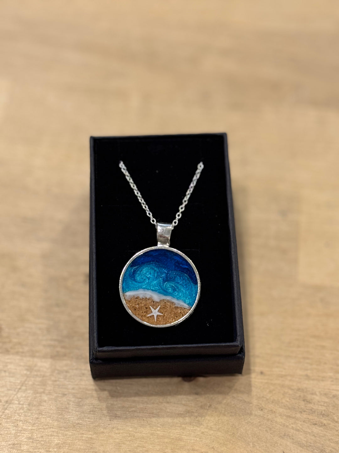 Necklace with Resin Pendant