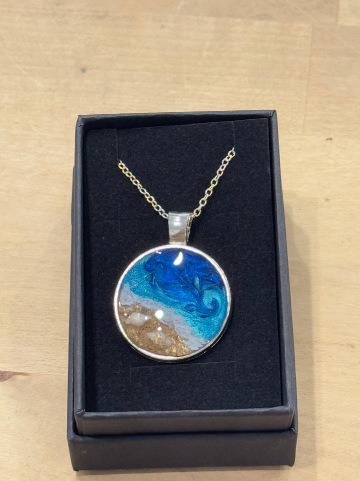 Necklace with Resin Pendant