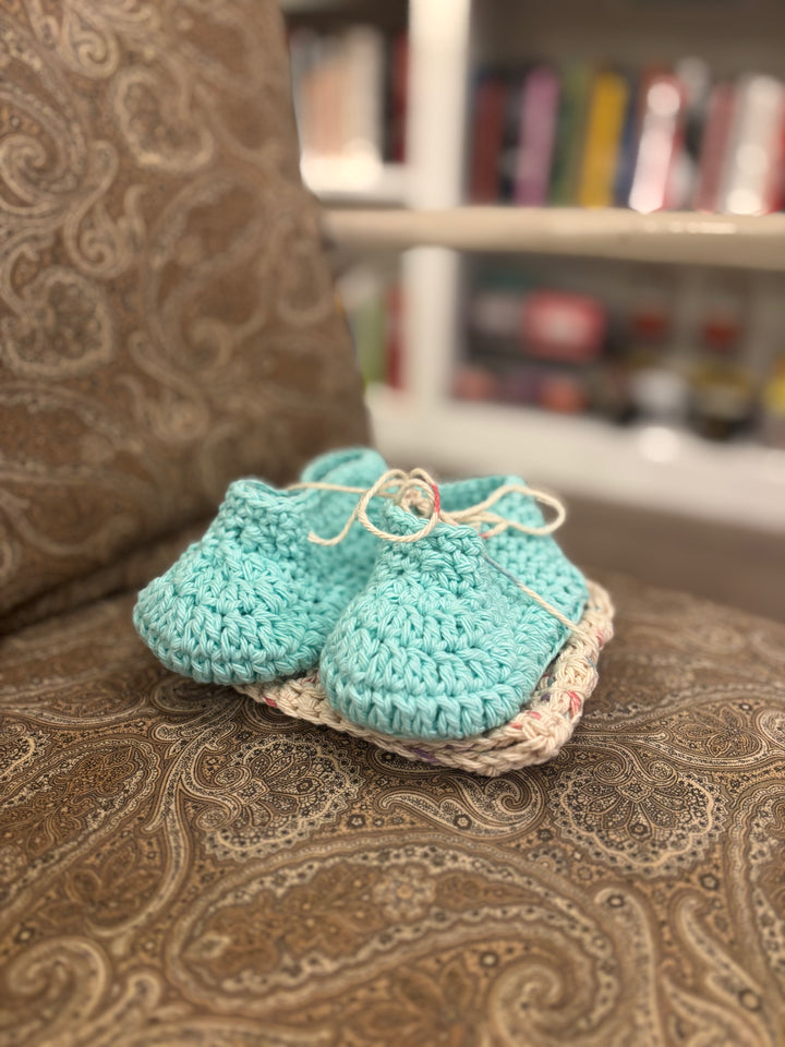 Crocheted Baby Hat and Bootie Set