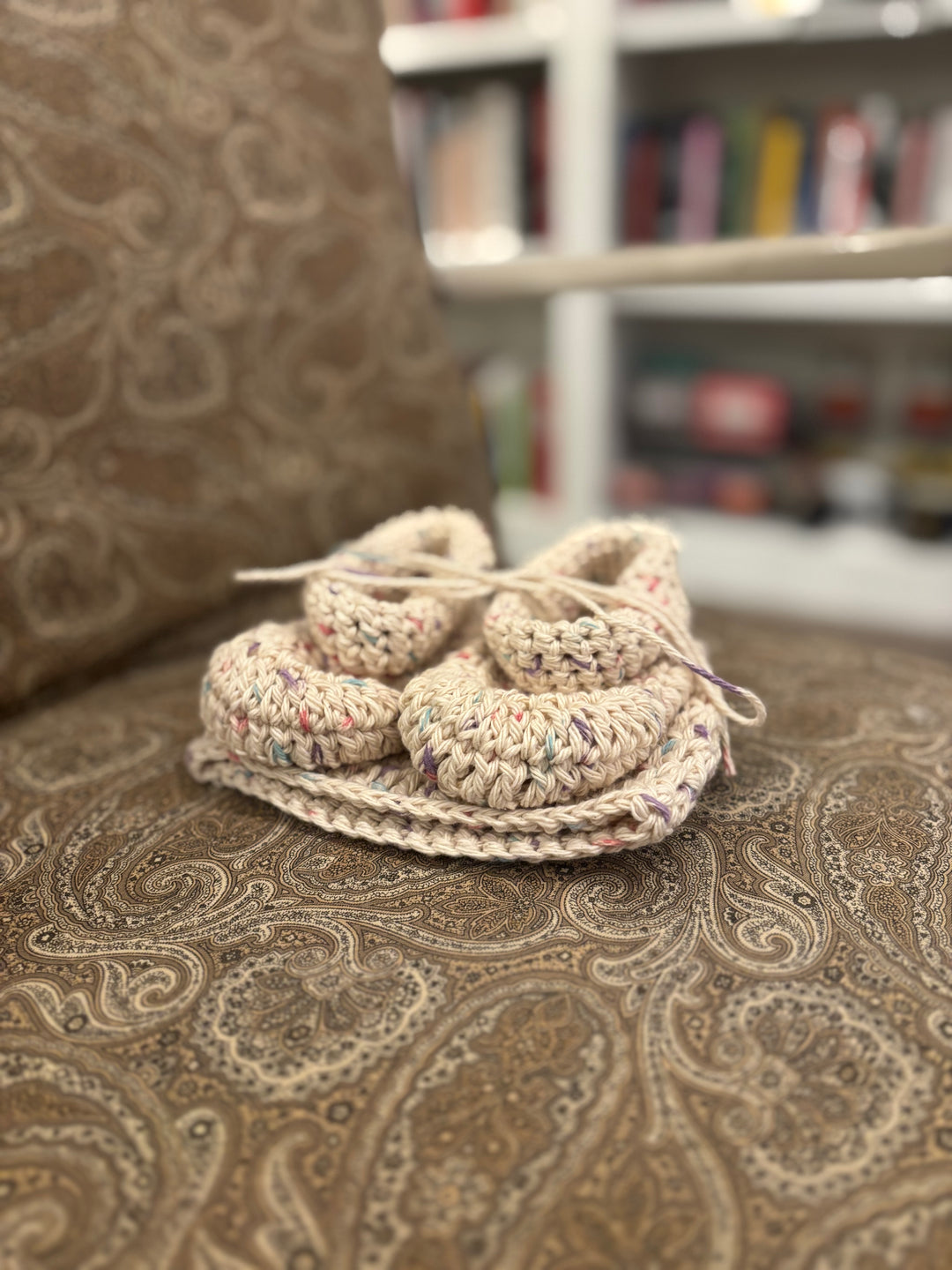 Crocheted Baby Hat and Bootie Set