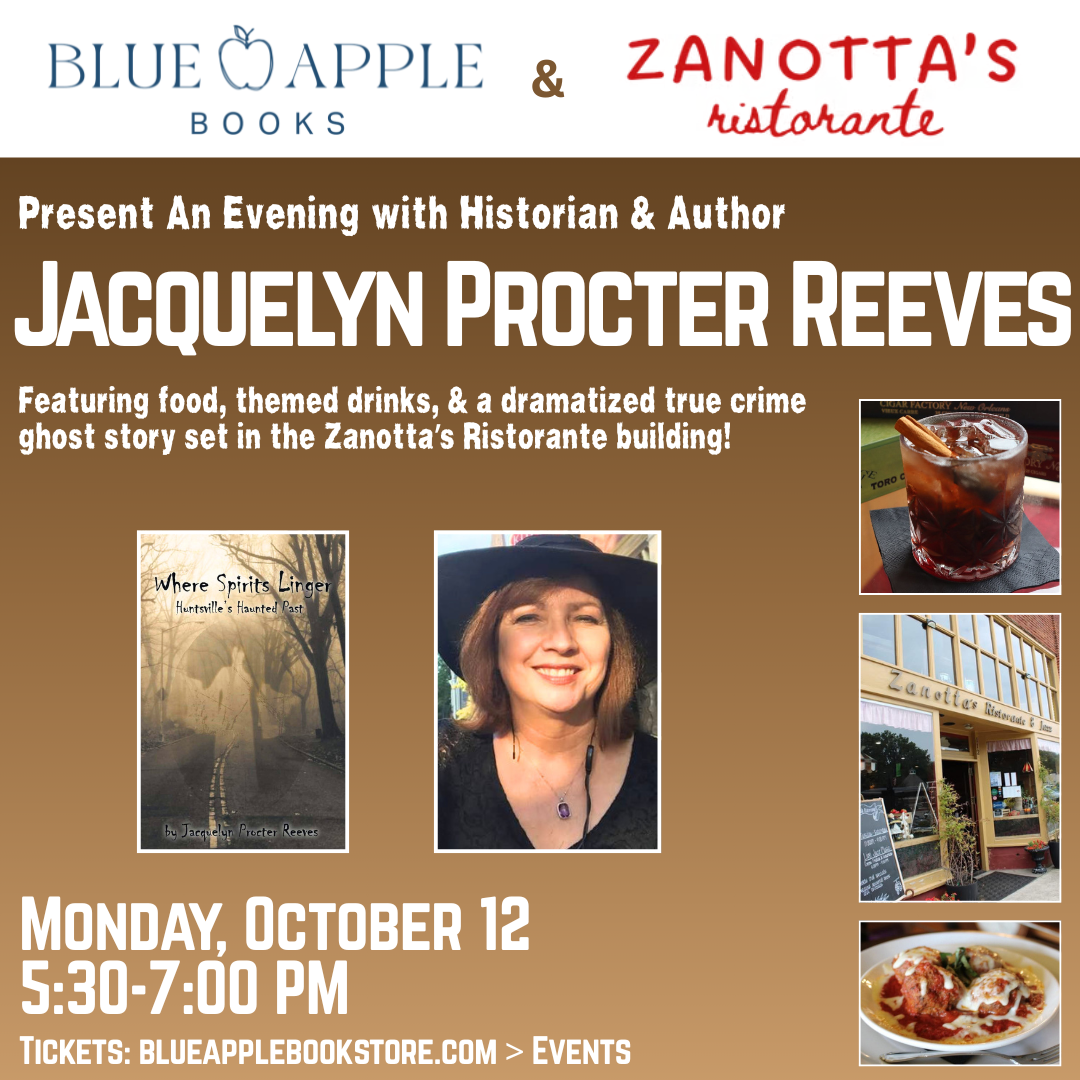 Murder and Ghost Stories Event with Jacquelyn Procter Reeves at Zanotta's Ristorante