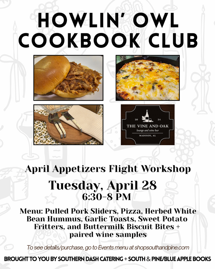 April 2026 Howlin' Owl Subscription Cookbook Club - "Appetizer Flight Bites"