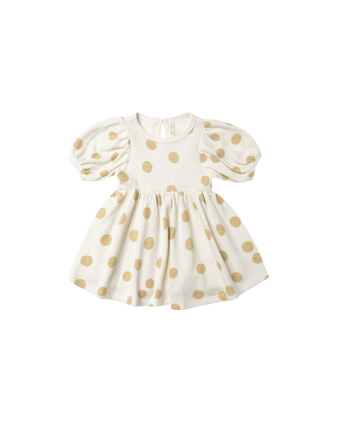 Waffle Babydoll Dress - Butter Dots