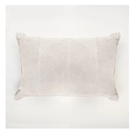 Rectangle Beige Corduroy Pillow
