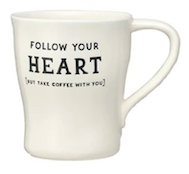 Stoneware Mug with Coffee Saying - 6 Styles