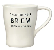 Stoneware Mug with Coffee Saying - 6 Styles