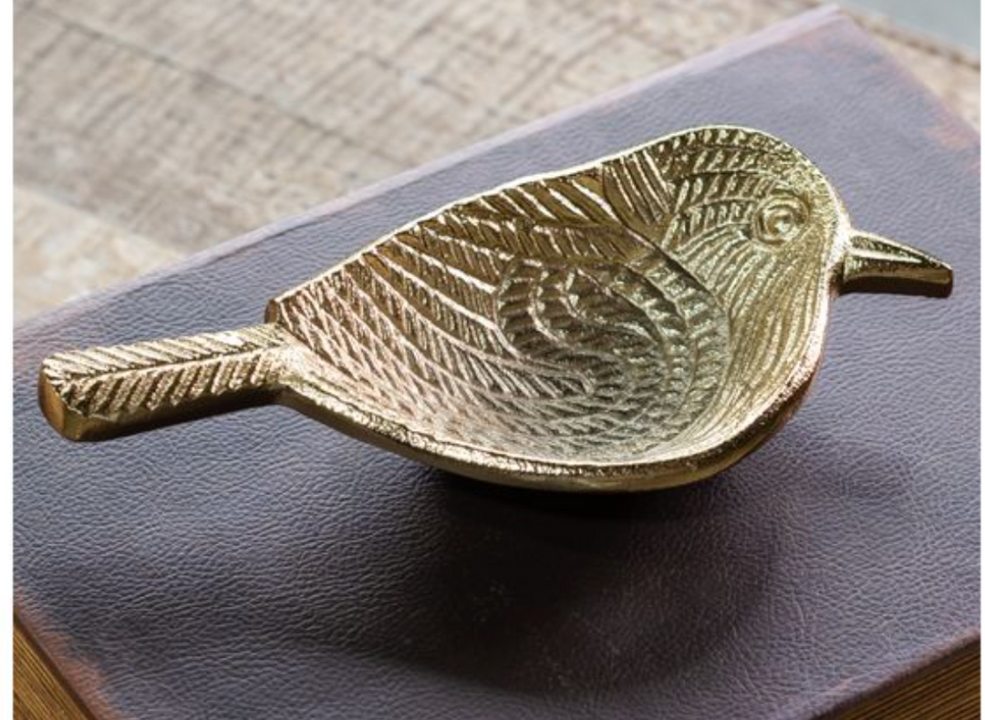 Gold Bird Trinket Tray
