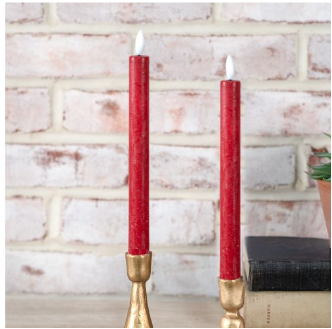 Red LED Taper Candle