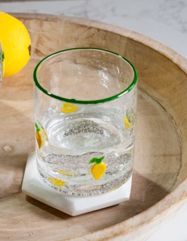 Lemon Bubble Glass