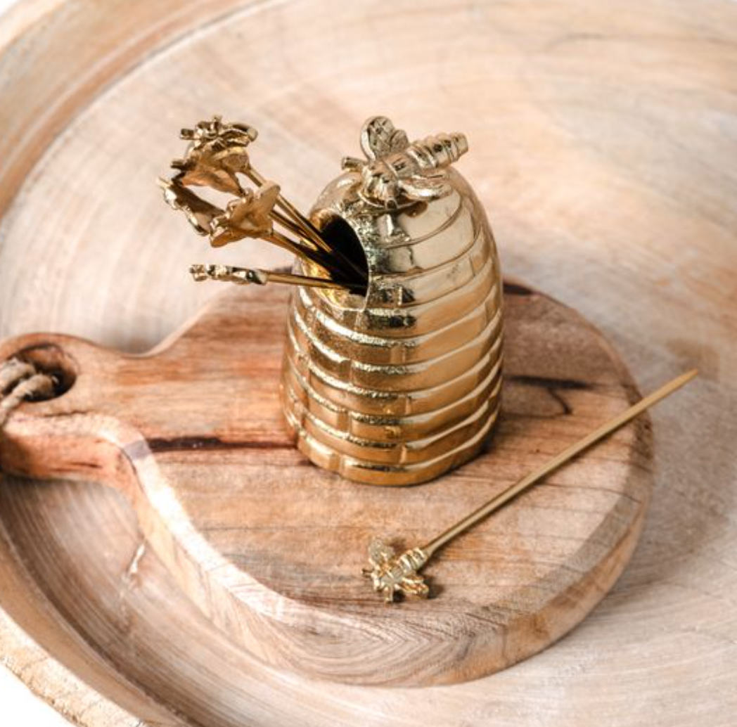 Bee Appetizer Picks - Set of 6 (Metal)