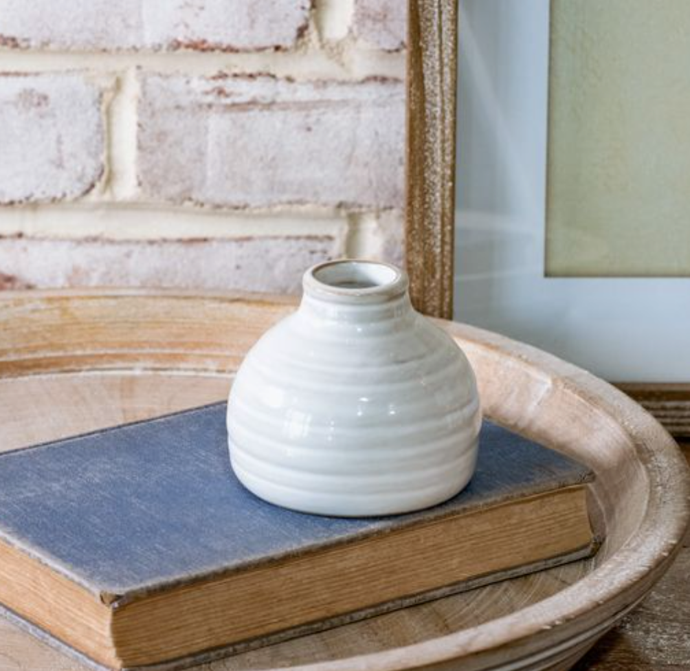White Ceramic Bud Vase
