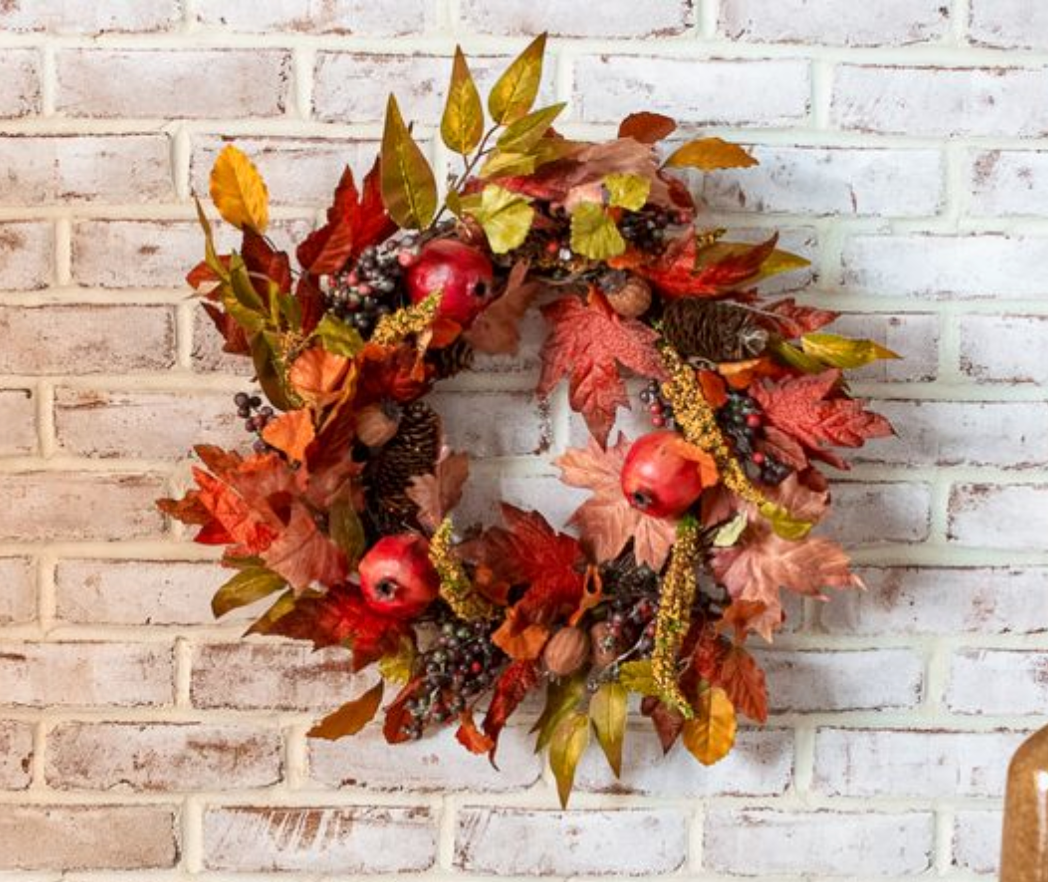 Fall Pomegranate Wreath