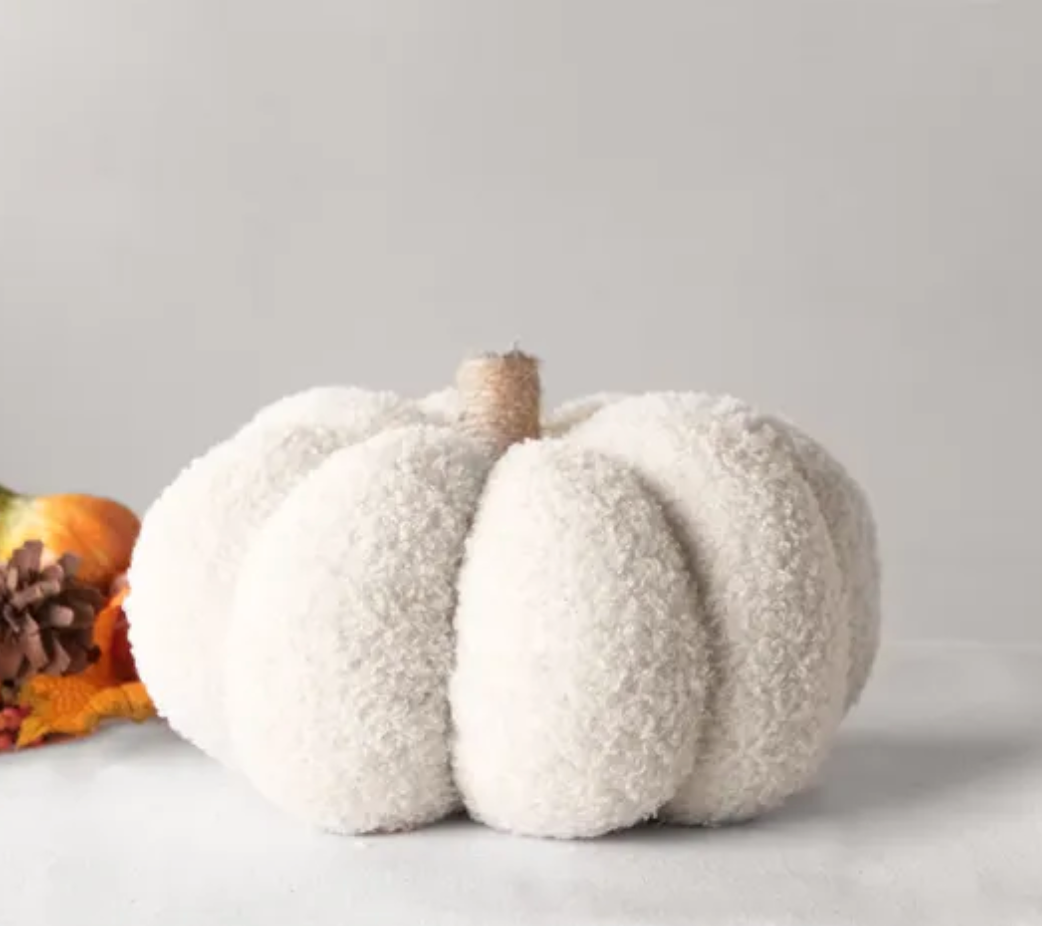 Beige Terry Cloth Pumpkin