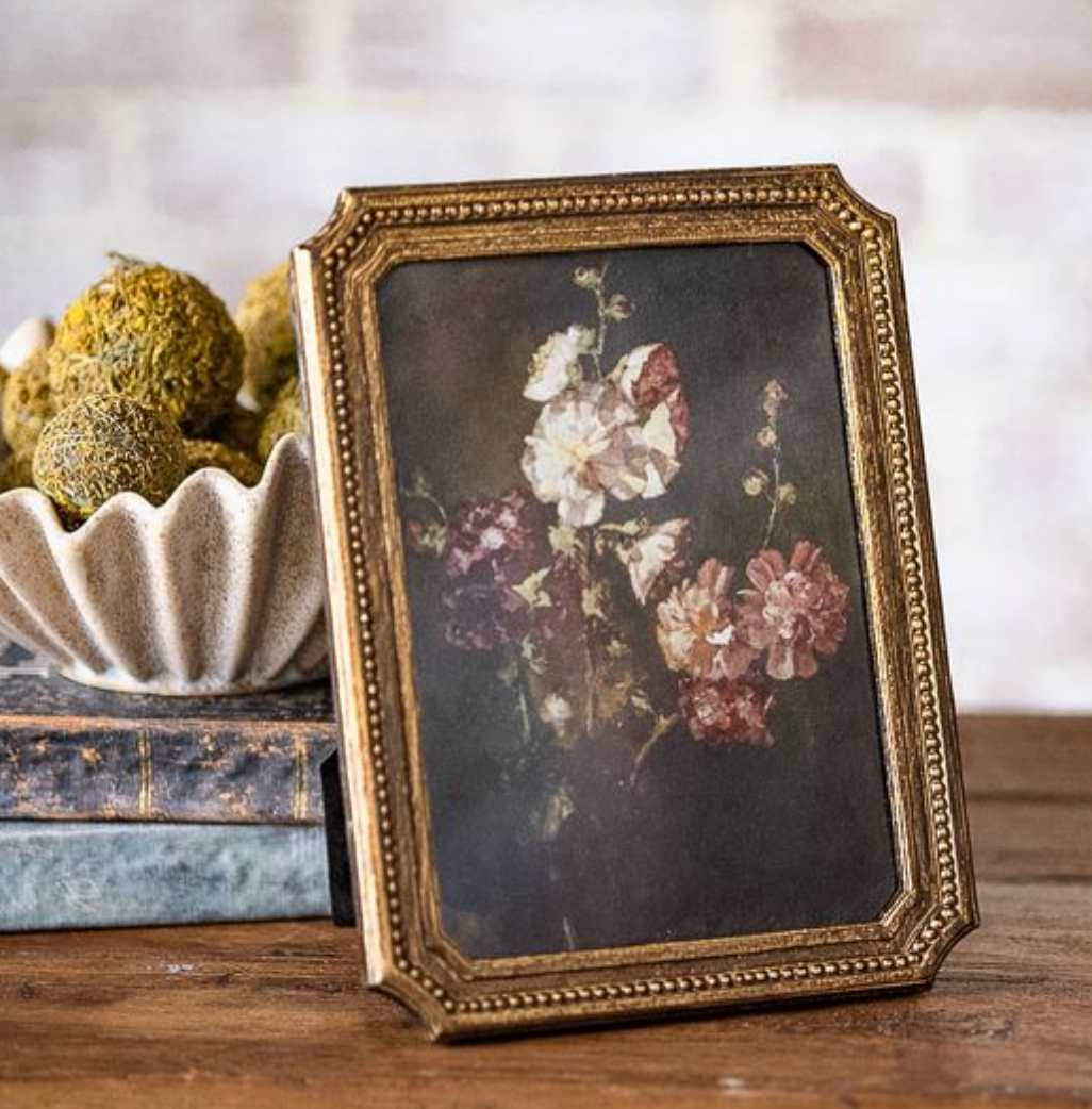 5x7 Antique Gold Dot Edge Frame