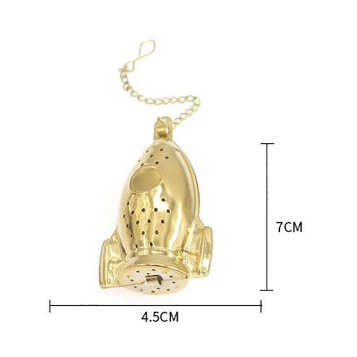 Rocket Tea Infuser – Gold Stainless Steel Loose Leaf