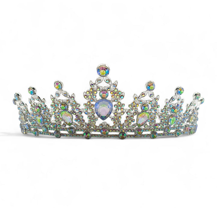 Silver Royal Crystal Tiara – Rhinestone Filigree