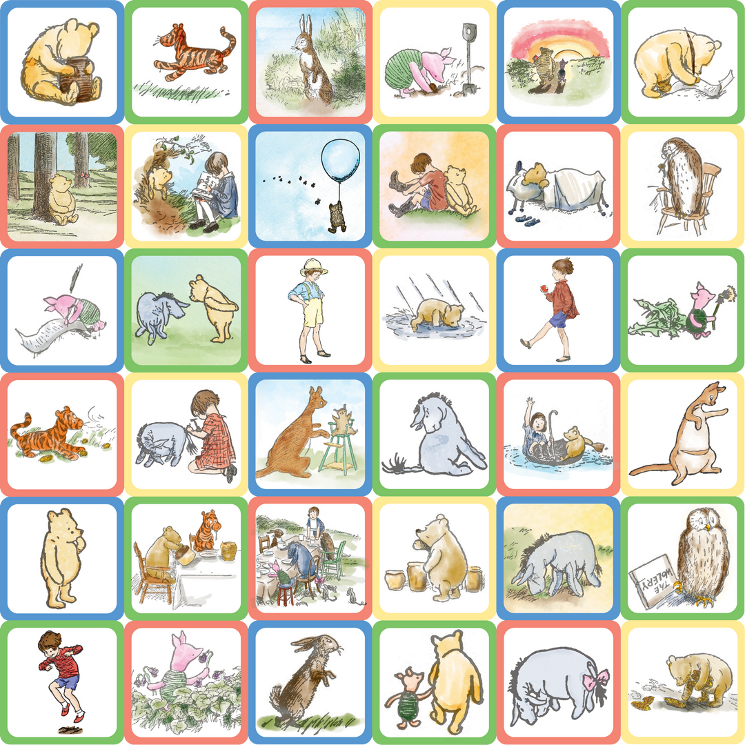 Winnie-the-Pooh Memory Match Game (set of 72 cards)