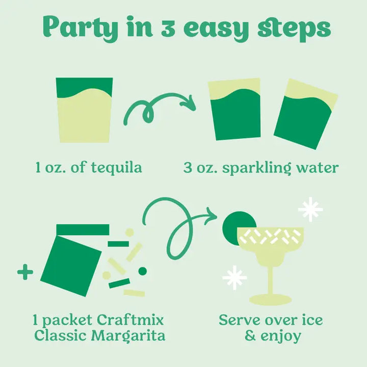 Classic Margarita Cocktail Mixer/Mocktail Drink Mix Packet