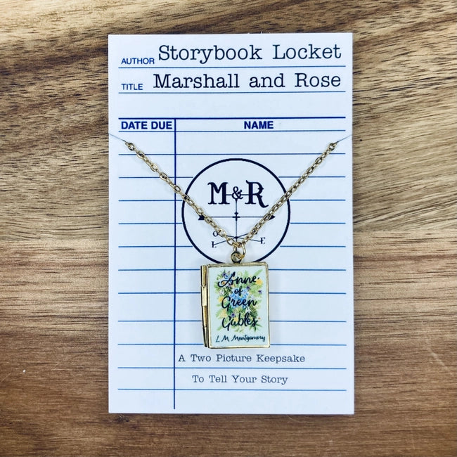 Book Locket on 24-inch chain (Various Styles and Finishes)