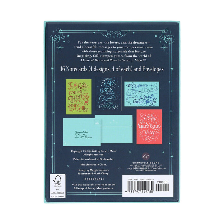A Court of Thorns and Roses Official Gilded Notecards