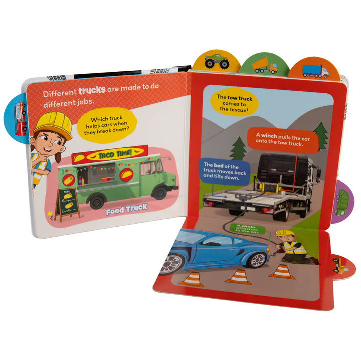 Trucks - Lift a Flap Board Book with Explore Tabs