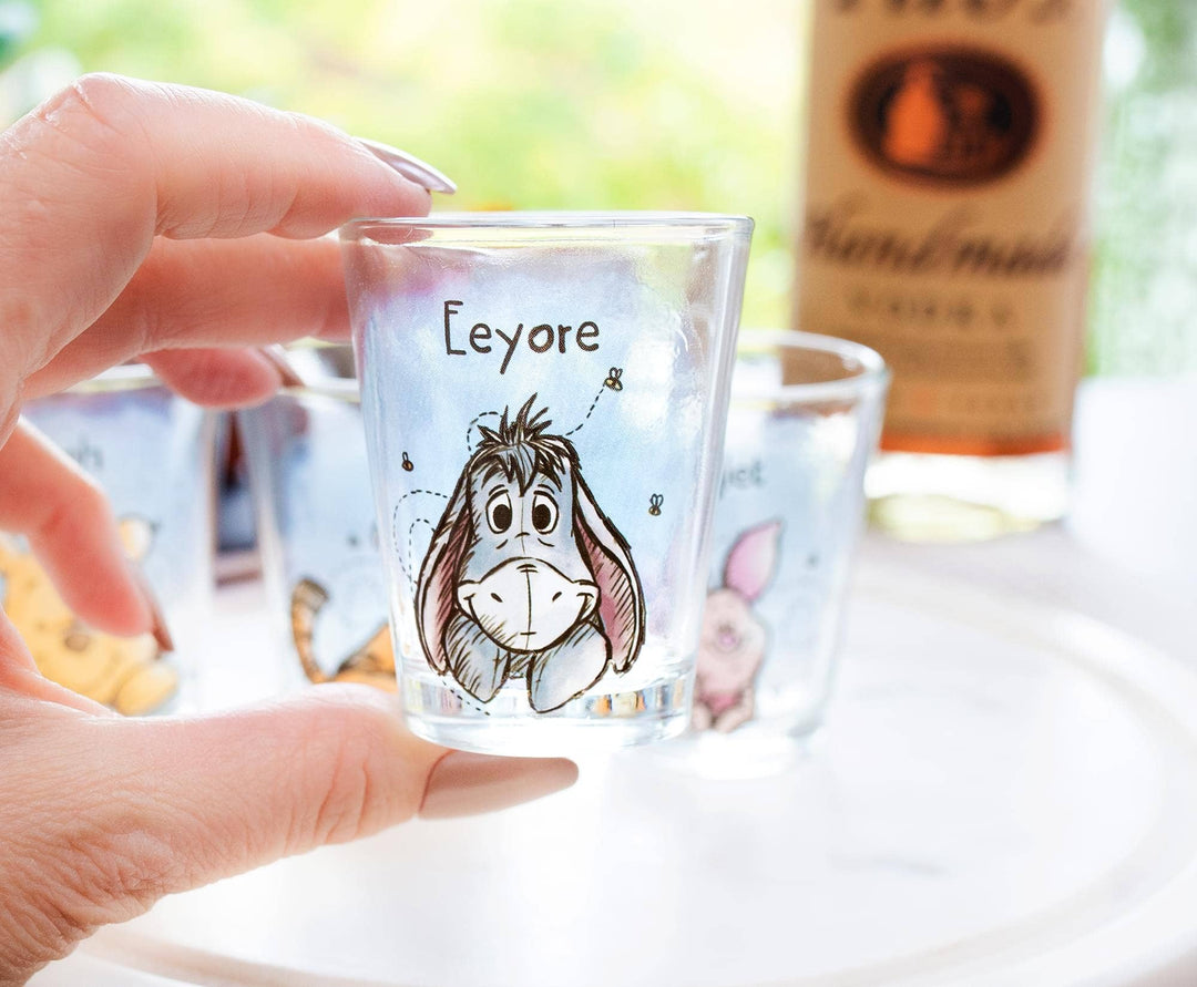 Winnie the Pooh Faces 4 Piece Mini Glass Set
