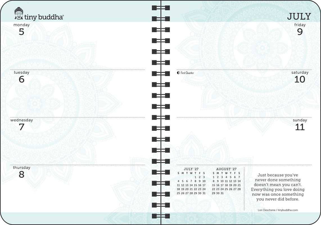 Tiny Buddha 2027 Monthly/Weekly Planner Calendar by Lori Deschene