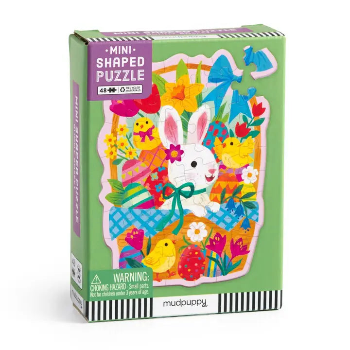 Bunny Basket 48 Piece Shaped Mini Puzzle