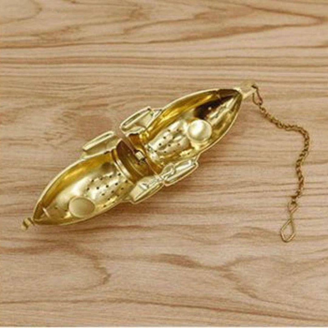 Rocket Tea Infuser – Gold Stainless Steel Loose Leaf
