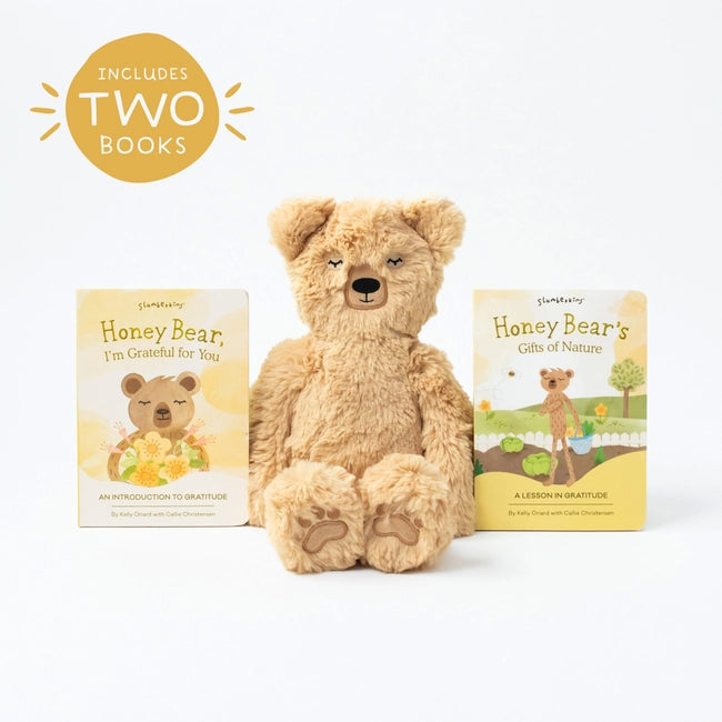 Honey Bear's Gratitude Plush Set - with 2 Books!