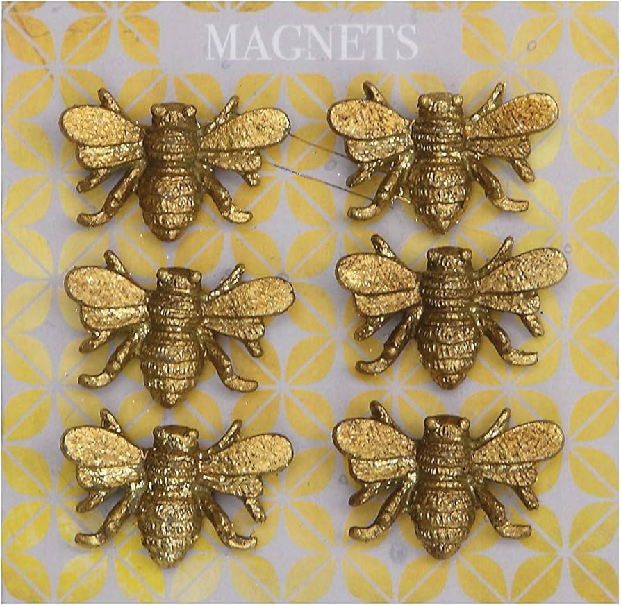 Pewter Bee Magnets - Set of 6