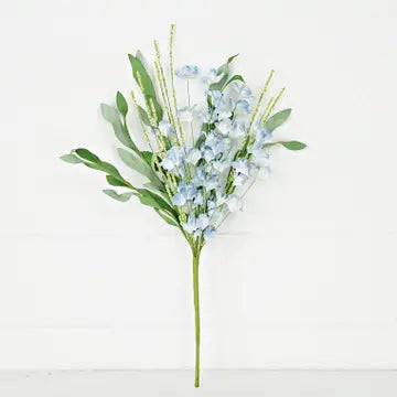 Blue Cream Mountain Flowers
