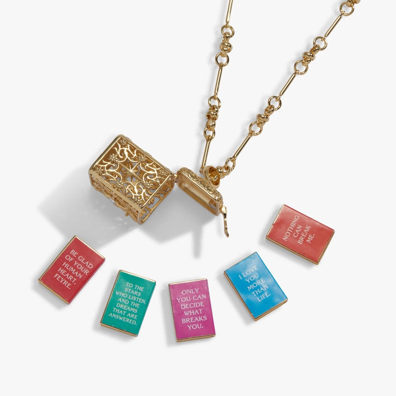 Book Box Necklace - Gold (ACOTAR)