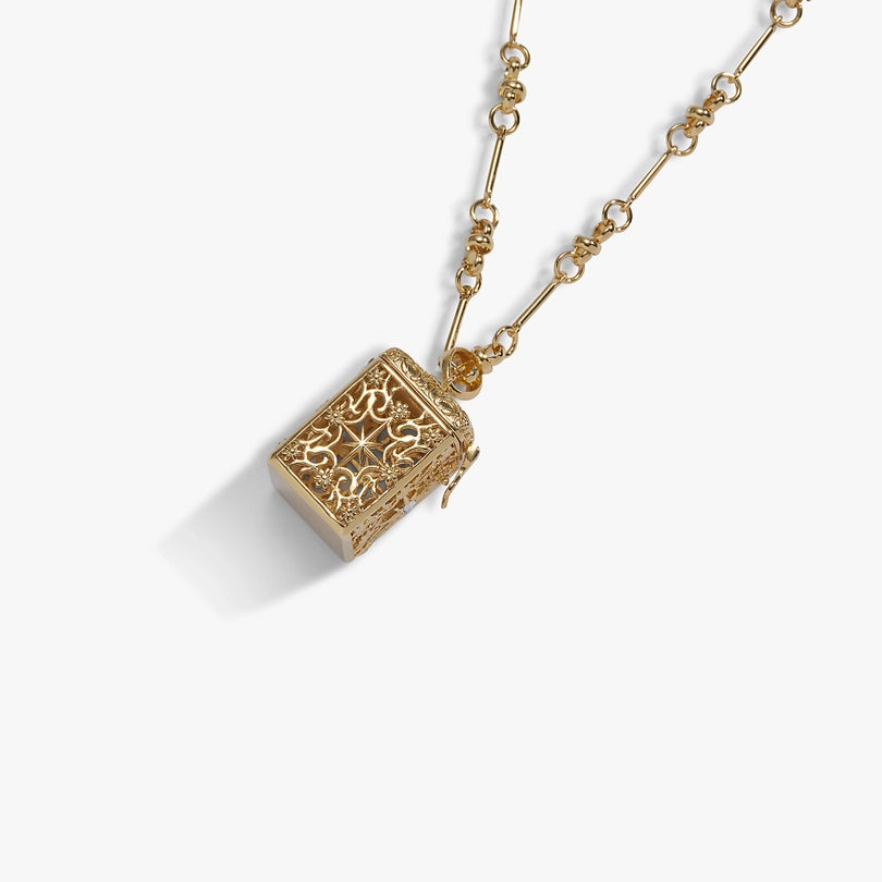 Book Box Necklace - Gold (ACOTAR)