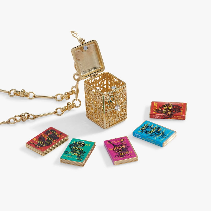 Book Box Necklace - Gold (ACOTAR)