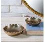 Gold Metal Scalloped Bowls - Two Sizes
