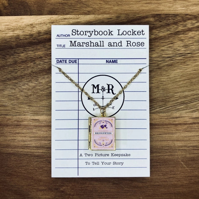 Book Locket on 24-inch chain (Various Styles and Finishes)