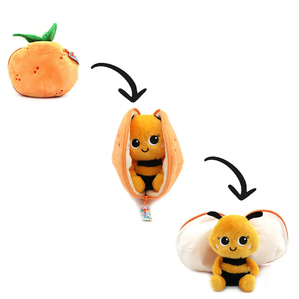 Bee/Tangerine - Flipetz Stuffed Toy